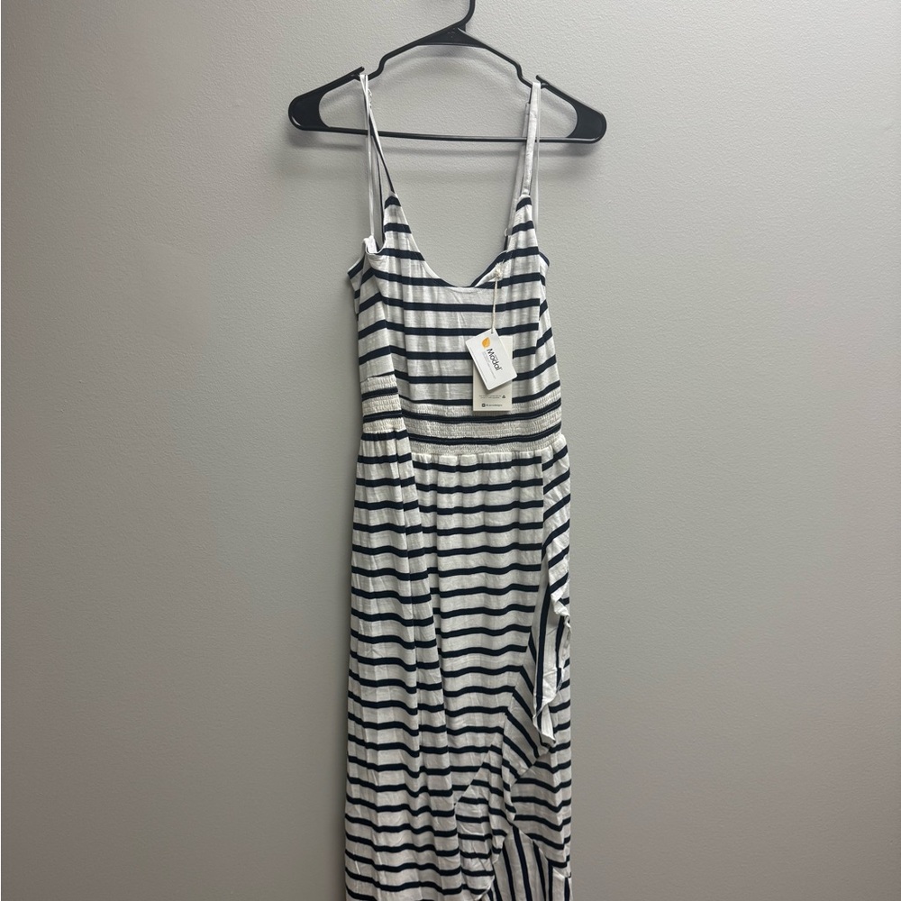 Carve Designs Navy and White Striped Dress
